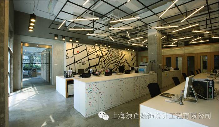 办公室装修设计中的世界地图